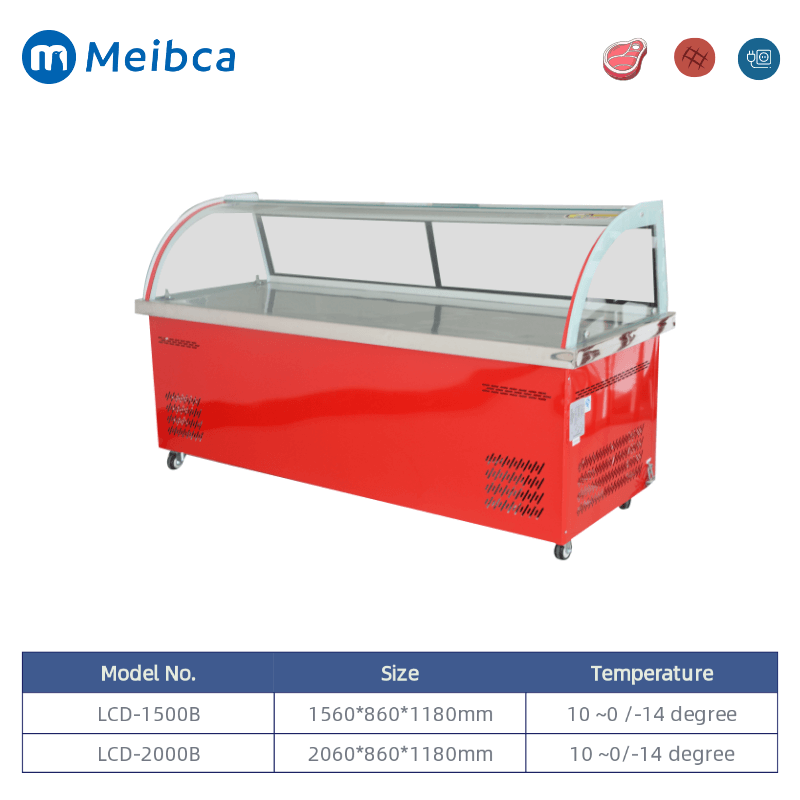 Glass Showcase Display Cabinet Meat Case Heladera Carniceria