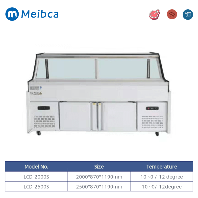 Fresh Meat Display Cooler Freezer Exhibidoras De Carnes