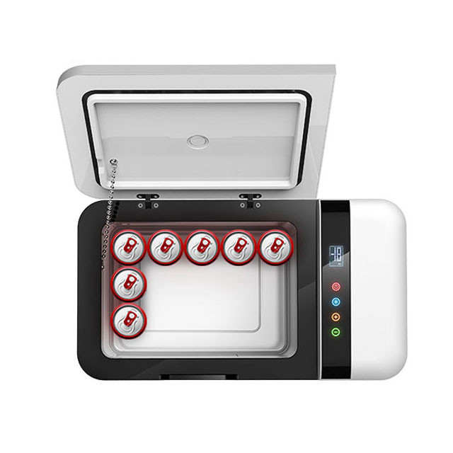 Small Car Fridge With Freezer 12 Volt With LCD Temperature Control 