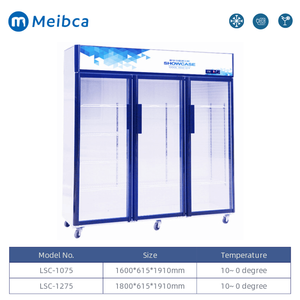 Commercial Big Capacity Glass Display Upright Cooler