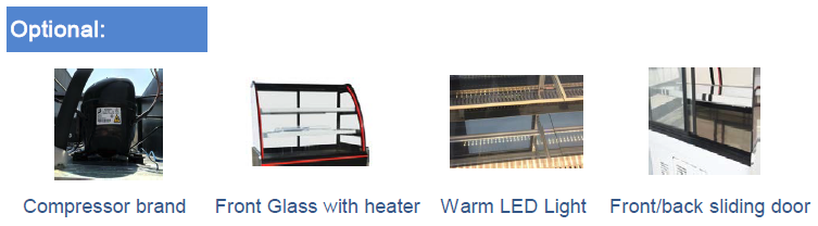 Deli Food Display Cooler Showcase with Glass Door