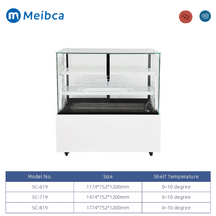 Square Glass Deli Display Refrigerator Showcase 