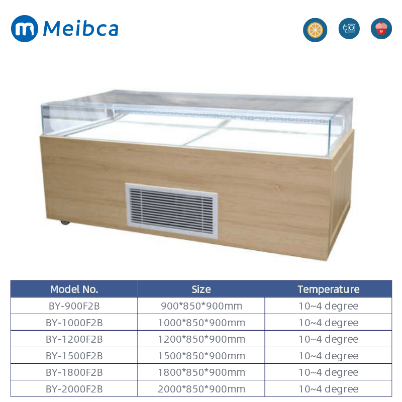 Bakery Cake Display Curved Glass Door Cabinet Chillers