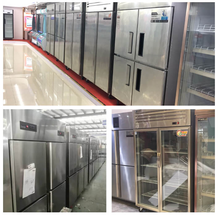 4 Doors Stainless Steel Kitchen Freezer: 