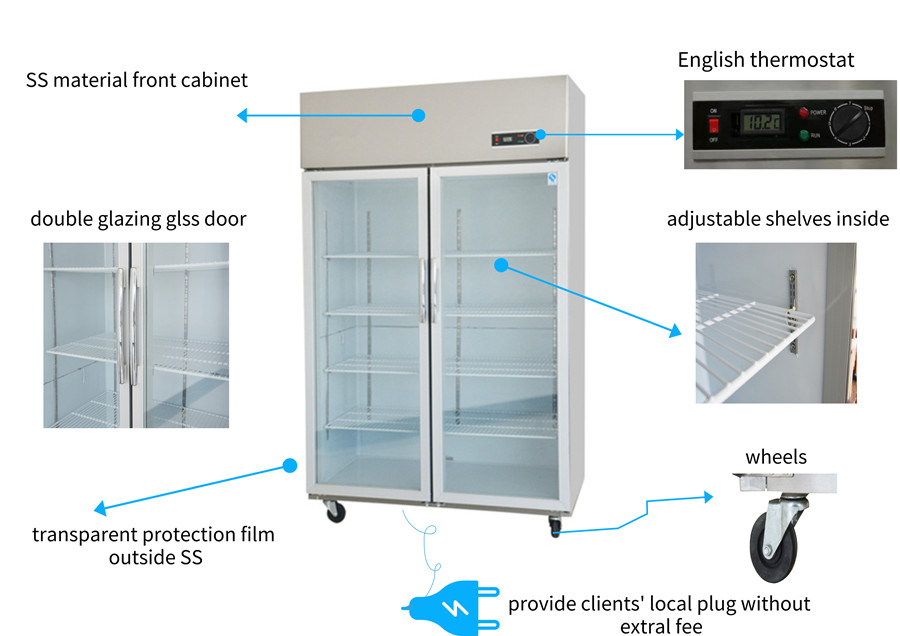 Commercial mini sales fridge glass front