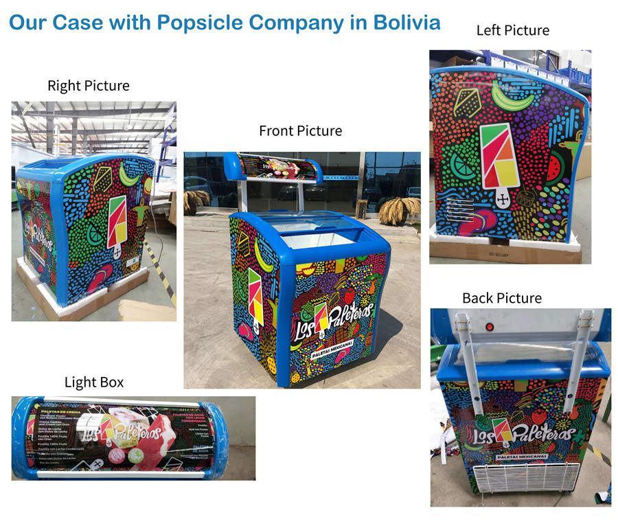 Mini Glass Door Ice Cream Deep Freezer